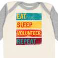 thumbnail image 4 of Inktastic Volunteering Eat Sleep Volunteer Repeat Boys or Girls Long Sleeve Baby Bodysuit, 4 of 5