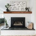 thumbnail image 3 of Luxe Surface 72 inch Floating Shelf Oak Color Wood Fireplace Mantel, 3 of 6