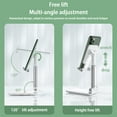 thumbnail image 5 of DEWIN Cell Phone Stand, Adjustable Angle Height Phone Stand for Desk Foldable/Portable Phone Holder Compatible with All Mobile Phones White, 5 of 9