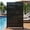 Black, variant on Metal Privacy Screen Outdoor 72" h x 47" w, Freestanding Decorative Privacy Screen for Patio Lawn Garden Balcony, Rust-Resistant Decorative Fence Panel, Wooden Color-Louvered