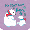 thumbnail image 4 of Inktastic My Great Aunt Loves Me Cute Polar Bears Boys or Girls Baby Bib, 4 of 4