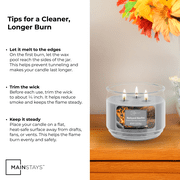 Mainstays Backyard Bonfire 3-Wick Scented Glass Jar Candle, 11.5 oz