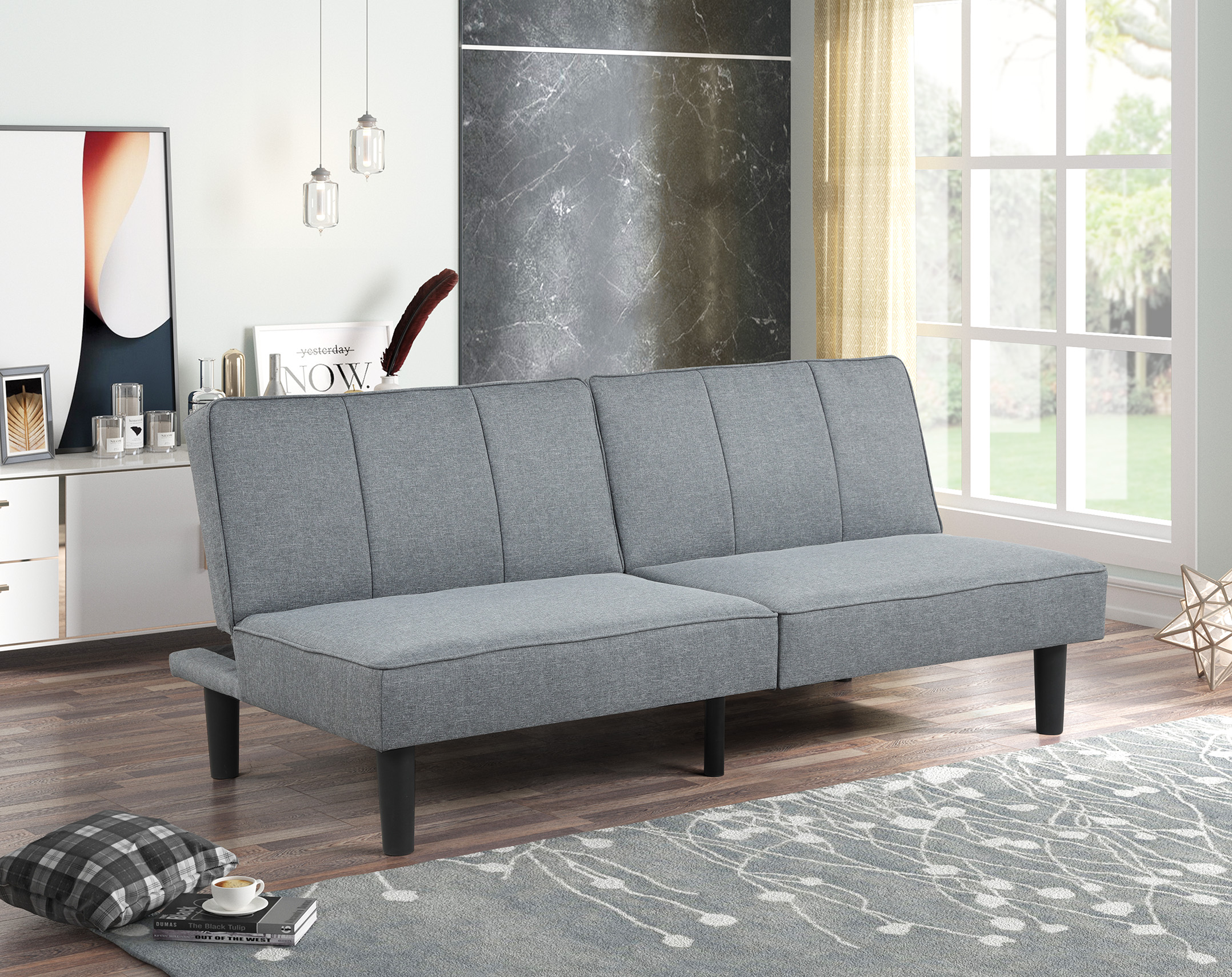 Mainstays Studio 66 in Convertible Futon, Gray photo 1