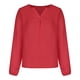 thumbnail image 4 of Tops de Mujer Camisas de Manga Larga Otoño Satén Socket V-Cuello Blusas de Viaje de Color Sólido Camisa Odeerbi ODB149921, 4 of 8