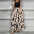 thumbnail image 2 of WTOBBY Women's Floral Print High Waist Fashionable Elegant Sleeveless Dress for Evening Parties and Special Occasions with Chic Design,BR S, 2 of 4
