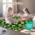 thumbnail image 4 of ODIKA 8'x10' Machine Washable Non-Slip Area Rug, Chic Nature Motif Decorative Accent High Traffic Rug, Green, 35228, 4 of 7