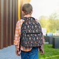 thumbnail image 6 of Rateoe Garden Gnomes Pattern Durable Student Backpack Laptop Bag- Ergonomic Design, Waterproof Twill Fabric - Ideal for School, Travel, and Outdoor Activities, 6 of 6