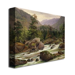 Thomas Fearnley 'Norwegian Waterfall 1840' Canvas Art 18 x 24