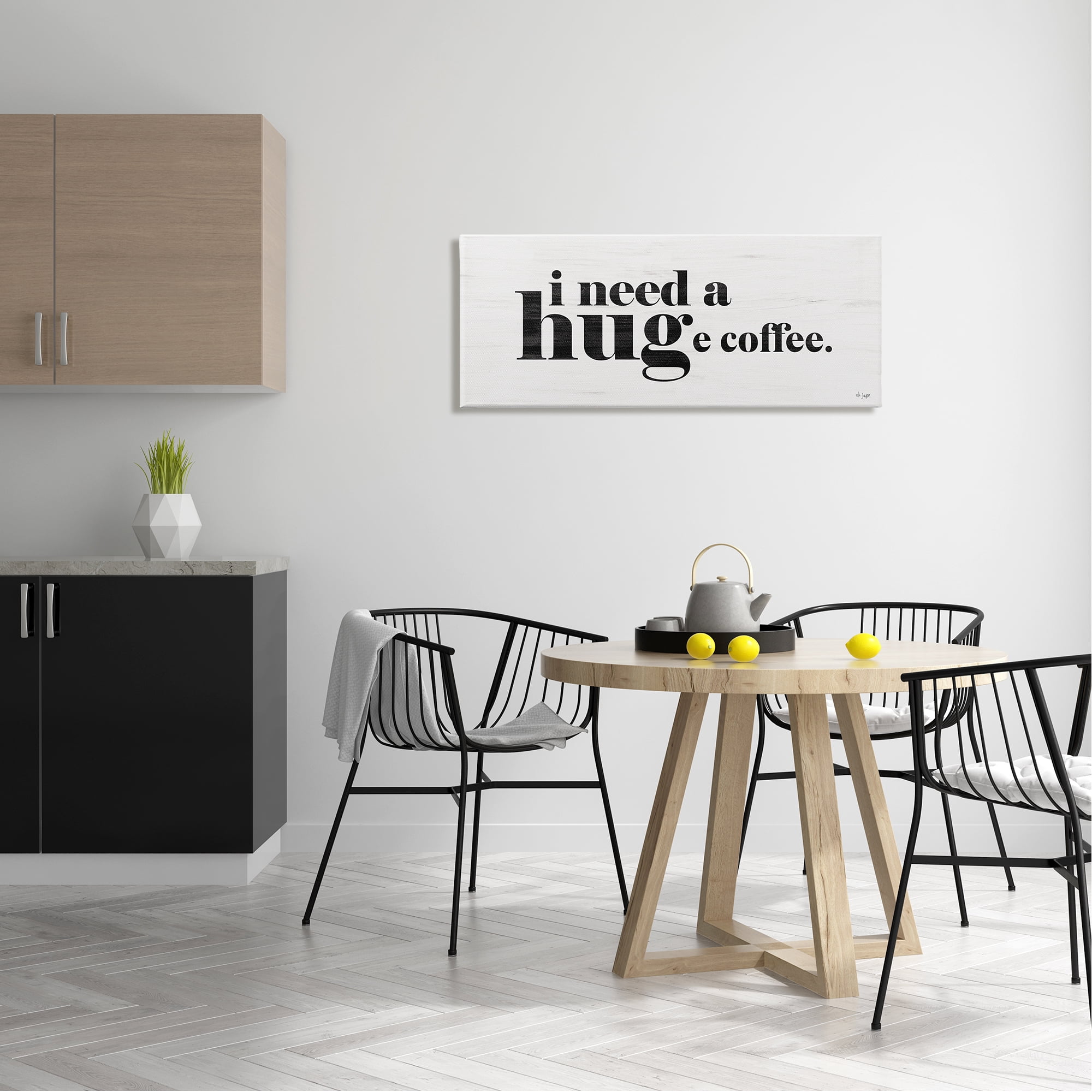 Stupell Industries Huge Coffee Funny Phrase Food & Beverage Painting Gallery Wrapped Canvas Print Wall Art, 40 x 17