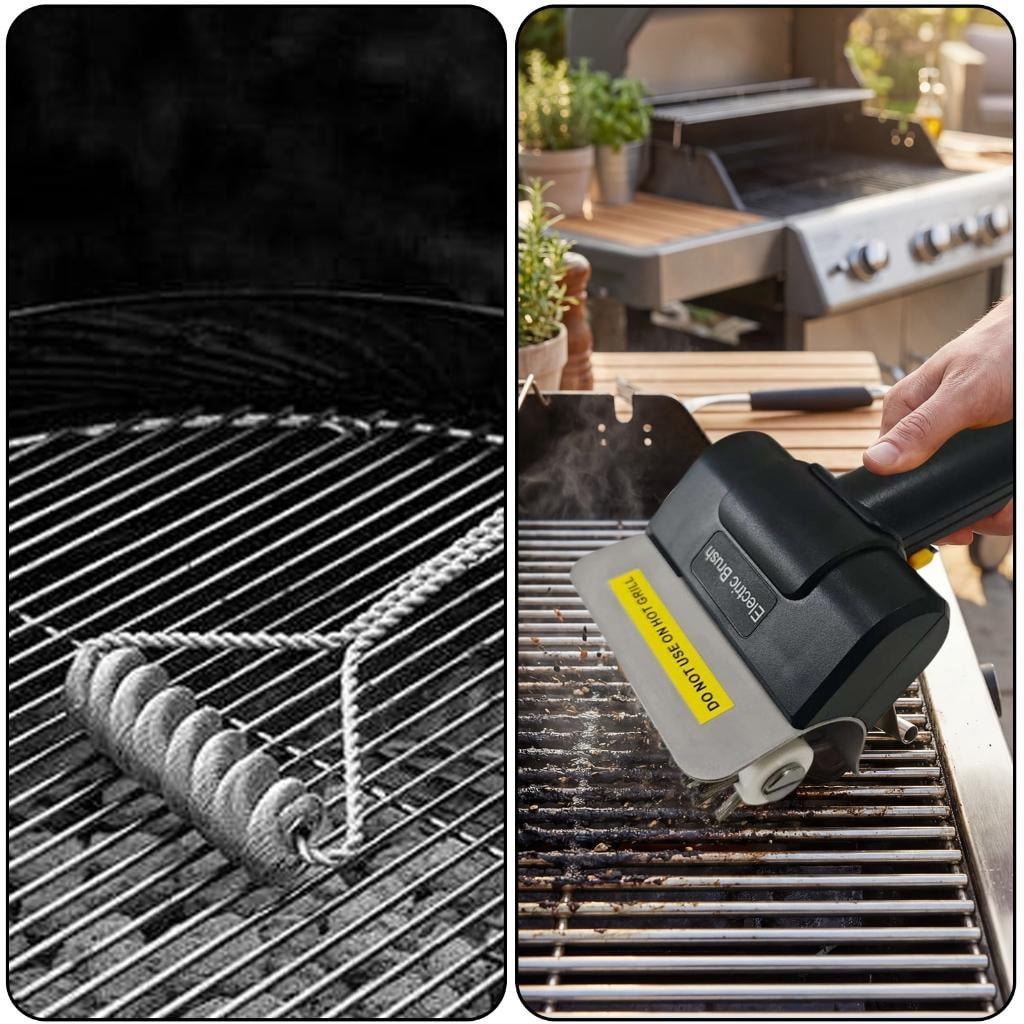 HannLk Cordless Grill Scrubber Rechargeable Cleaning Brush For Camping And Backyard