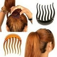 thumbnail image 2 of Trayknick Insert Hair Clip Easy Attachment Wave Style 2 Colors Insert Hair Comb for Women, 2 of 11