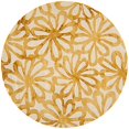 thumbnail image 2 of Safavieh Dip Dye Collection DDY527M Handmade Modern Abstract Floral Watercolor Beige and Gold Premium Wool Round Area Rug (7' Diameter), 2 of 3