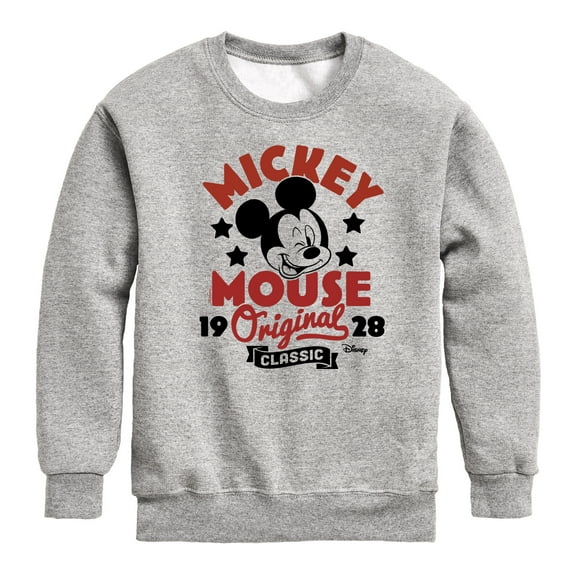 Disney - Mickey Mouse - 1928 Original & Classic - Youth Crewneck Fleece Sweatshirt