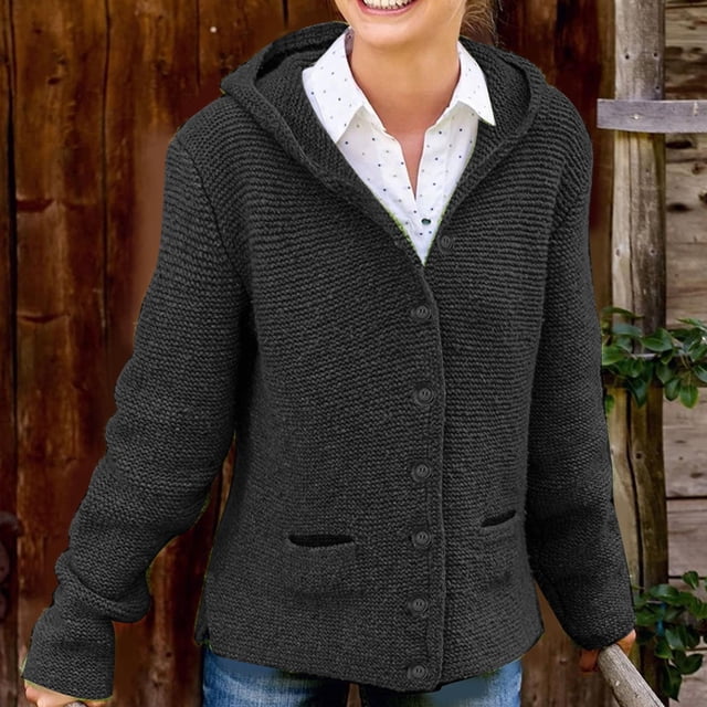 Birdeem Mode Femmes Hiver Solide Mode Décontractée Torsades Creuses Cardigan Tricoté à Boutons