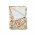 thumbnail image 2 of Retro Soft Flannel Fleece Throw Blanket, Retro Ornate Flowers in Drawing Style Little Hearts Singing Birds Garden, Cozy Plush for Indoor and Outdoor Use, 50" x 60", Multicolor, by Ambesonne, 2 of 6