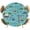 Blue, variant on Teal Construction Vehicle Round Tablecloth 36-44 Inch Round Fitted Table Cloth with Elastic Edge, Modern Excavator Crane Waterproof Table Cover Protector for Outdoor Picnic Party Dining