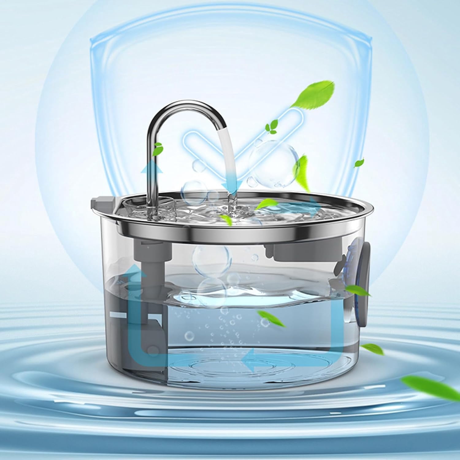Cat Water Fountain, Stainless Steel Bowl, Durable 3.2L Automatic Dispenser Strong Build, Reliable Pet Supplies for Indoor Large Medium Small Dog Kitten Feeding Watering Daily Use