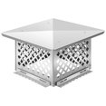 thumbnail image 1 of VIVOHOME Bouchon de Cheminée, Couvercle de Cheminée Carré 13 Pouces x 13 Pouces, Couvercle de Conduit de Cheminée en Acier Inoxydable avec Fond Réglable, Couvercle de Cheminée en Maille, 1 of 7