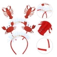 thumbnail image 4 of Miangastore Lobster Hair Hoops Red Felt Cloth 2Pcs 9.8x4.3in, 4 of 8