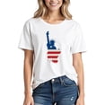 thumbnail image 6 of Goodtrade8 USA Years Anniversary Shirts for Women Graphic Casual Pullover Summer Crew Neck Short Sleeve Fashion Red White and Blue Patriotic Womens Shirts Independence Day, 6 of 6