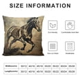 thumbnail image 5 of BANET Horse Pillowcase Pillow Cover Square Pillow Case Home Decorative Sofa Bedroom Livingroom 20x20in, 5 of 5
