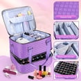 thumbnail image 2 of Funda organizadora de esmaltes de uñas YUYAFN con capacidad para 84 botellas, color morado, 2 of 7