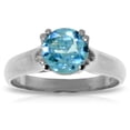 thumbnail image 2 of Galaxy Gold 14K White Gold Natural Blue Topaz Solitaire Ring - December Birthstone - Communication & Serenity - Sizes 5.5 to 11 - Fine Jewelry for Women, 2 of 3