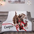 thumbnail image 4 of Custom Pet Photo Blanket, Custom Dog Portrait, Dogs, Cat, Bird, Pet Memorial, 4 of 8