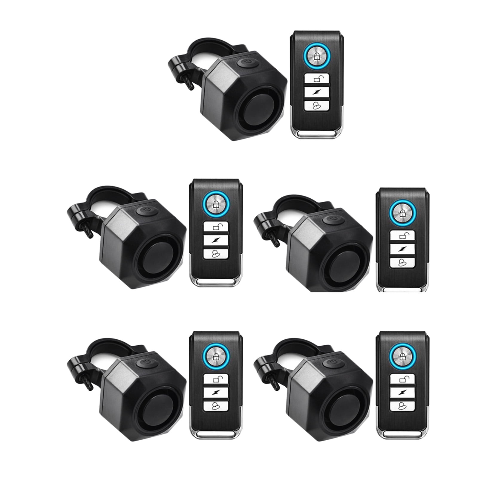 GREENCYCLE Alarm E-scooter,Electric Bike Alarm with Remote Controller,Car Vibration Alarm USB,IP65 Waterproof Outdoor Cycle Security Alert,Safety Alarms for Vehicle Trailers and Motorcycles,5PK