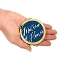thumbnail image 3 of Koyal Wholesale Gold Compact Mirror Matron of Honor Wedding Gift, Navy Blue, 1-Pack, 3 of 5