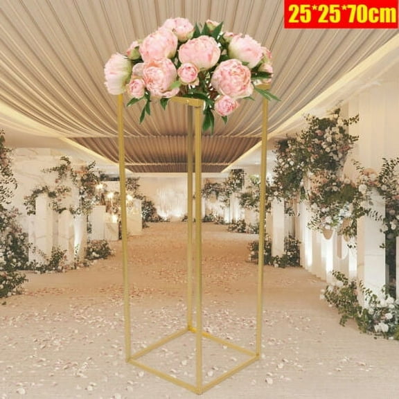 70CM Gold Metal Wedding Flower Stand Pedestal Table Centrepiece Decorative Rack