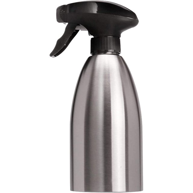 Botella pulverizadora de vinagre y aceite de acero inoxidable (500 ml), botella de condimento para aderezo con gatillo de aceite para barbacoa de cocina, utilizada para barbacoa, ensalada, cocinar, ba