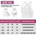 thumbnail image 2 of Ropa interior deportiva de alto impacto para mujer, ropa interior deportiva para correr con tiras cruzadas en la espalda, ropa interior con copas desmontables, color blanco, 2 of 5