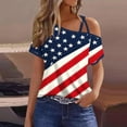 thumbnail image 2 of VerPetridure American Flag Shirts for Women 4th of July Tops USA Print T Shirt Casual Short Sleeve American Proud T-Shirt Tops, 2 of 5