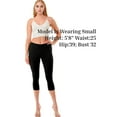 thumbnail image 4 of 2 Pack Women's High Waist Cotton Capri Jegging Pants Pull On Stretch Capris Size S - 3XL, 4 of 5
