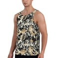 thumbnail image 2 of Haiem Black Palm Leaves Men Workout Tank Top Gym Bodybuilding Sleeveless Muscle T Shirts Athletic Tank Breathable Workout Shirt-Medium, 2 of 9