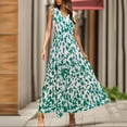 thumbnail image 2 of kamemir Women Summer Dresses Casual Sleeveless Maxi Dresses Cute Floral Long Dress Wedding Guest Dress(Green,S), 2 of 3