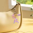 thumbnail image 4 of HBBKVI Initial Letter Keychains for Women Tassel Purple Cute Car Keychain for Wallet Backpack Bag, 4 of 5