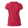 thumbnail image 2 of Playera Fruit Of The Loom para Mujer, Cuello Redondo Manga Corta Rosa Jaspe Talla  G, 2 of 4