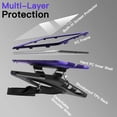 thumbnail image 5 of JETech Case for iPad 9.7-Inch (6th/5th Generation, 2018/2017 Model) with Built-in Screen Protector, Protective Shockproof Rugged Tablet Cover, 360° Rotating Hand Strap Stand (Purple), 5 of 8