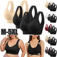 thumbnail image 1 of Censtreet 3PCS Seamless Wireless Plus Size Bras No Underwire Supportive Full Coverage Comfortable Everyday Bra for Women, 1 of 9