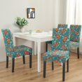 thumbnail image 2 of Lovely Wildflower Dining Chair Covers 4 Pack Colorful Autumn Leaves and Blossom Design Washable Polyester Stretch Slipcovers Removable Seat Protector for Summer Decor, 2 of 7