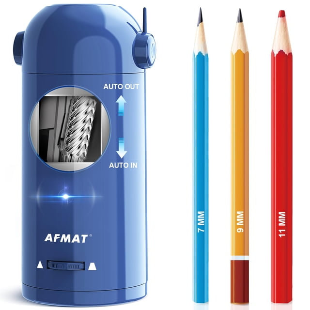 Sacapuntas eléctrico AFMAT para lápices de colores 7-11,5 mm