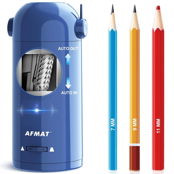 Sacapuntas eléctrico AFMAT para lápices de colores 7-11,5 mm