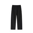 thumbnail image 4 of Aimik Men's Textured Straight Pants Pleated Loose Fit Drawstring Trousers Lightweight Soft Streetwear Bottoms for Daily Commute, 4 of 6