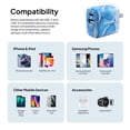 thumbnail image 5 of Powertek Marble Dual Port Wall Charger, Blue, 20W USB-C PD + 18W USB-A, Fast Charging, Charge Two Devices, 5 of 5