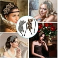 thumbnail image 5 of 2Pcs 1920's Flapper Headband Great Gatsby Accessories Women Crystal Vintage Headpiece Fashion Hair Clips Roaring 20's Costume Accessories, 5 of 7