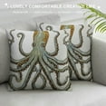 thumbnail image 3 of Pillow Sham Cover, Decorative Gray Euro Pillow Shams Euro Sham Covers, Squid, Octopus, Beaded, Beach Style European Pillow - Grey Squid, 3 of 5