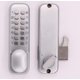 thumbnail image 1 of Cerradura de puerta con código digital - Cromo - Teclado resistente a la intemperie Rojo Verde, 1 of 5
