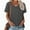 Deep gray, variant on Womens T Shirts V Neck Rolled Sleeve Pocket Summer Tops Casual Loose Basic Tee Shirts Trendy
